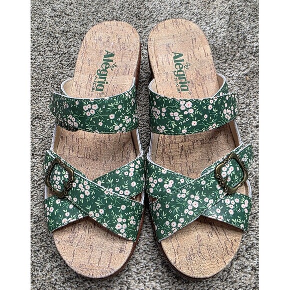Alegria Shoes - Alegría Sierra Green Acres Sandal Size 40  US 9.5 Clogs Straps Floral Boho